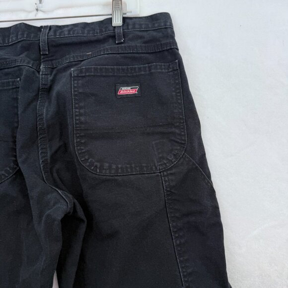 Dickies Pants Men 34x32 Black Canvas Carpenter Workwear Straight Leg - Picture 10 of 10